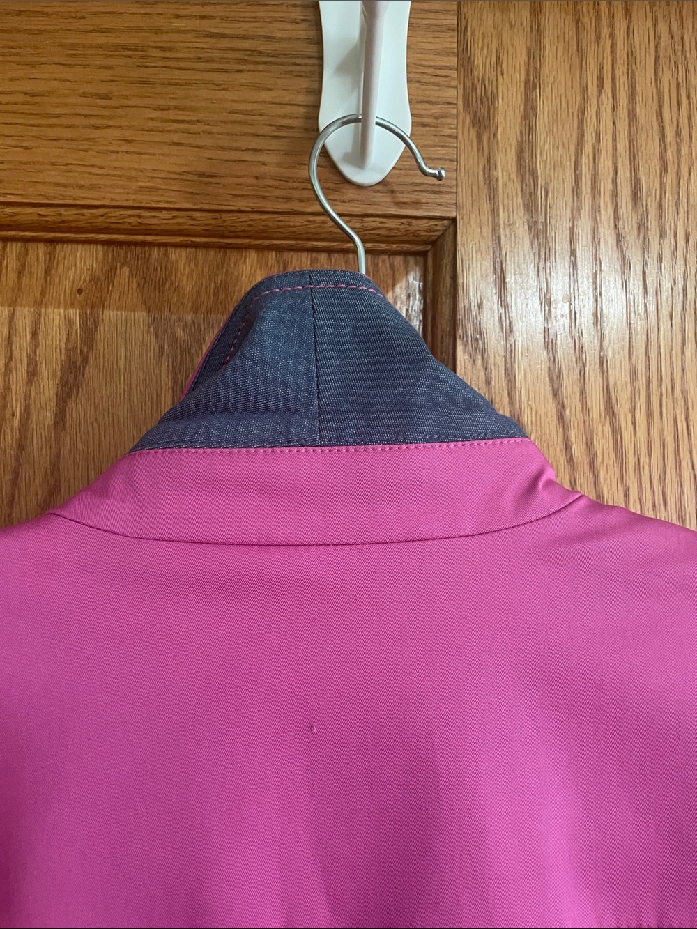 Talbots Vibrant Pink Button-Front Trench Coat - Picture 4 of 7